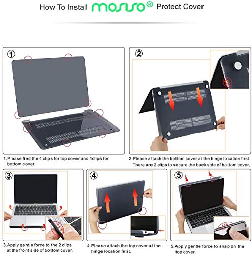 MOSISO Funda Dura Compatible con 2020 2019 2018 MacBook Air 13 A2179 A1932, Carcasa Rígida de Plástico Protectora de Esquina&Teclado Cubierta&Paño de Limpieza,Cuarzo Rosa