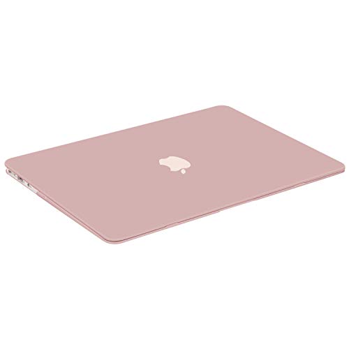 MOSISO Funda Dura Compatible con MacBook Air 13 (A1369/A1466, Versión 2010-2017), Rígida Carcasa Protector & Piel de Teclado de Color a Juego EU Versión & Protector de Pantalla, Cuarzo Rosa