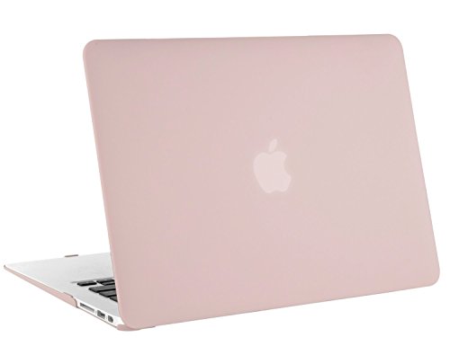 MOSISO Funda Dura Compatible con Macbook Air 13(A1369/A1466, Versión 2010-2017), Carcasa Rígida de Plástico Protectora &Teclado Cubierta&Paño de Limpieza,Cuarzo Rosa