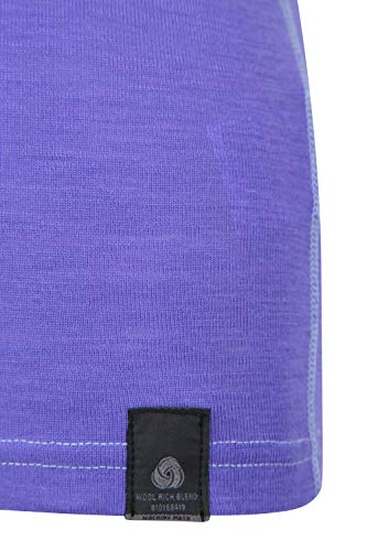 Mountain Warehouse Camiseta térmica Lana Merino para niños con Cuello Redondo - de Mangas largas, cálida, Transpirable, Camiseta para niños de Secado rápido Morado 5-6 Años