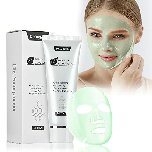 Mzthkly Dr. Sugarm 40g té Verde espinilla mascarilla Cuidado de la Piel para Eliminar el acné y la Nariz Limpieza Profunda para el Cuidado de la Piel (40g)