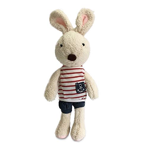 N / A Kawaii Conejo de Peluche de Juguete Animales de Peluche Conejito Suave Traje Azul Marino Ropa Conejos Muñecos de Peluche Juguetes para niñas Niños Regalos de cumpleaños 30cm