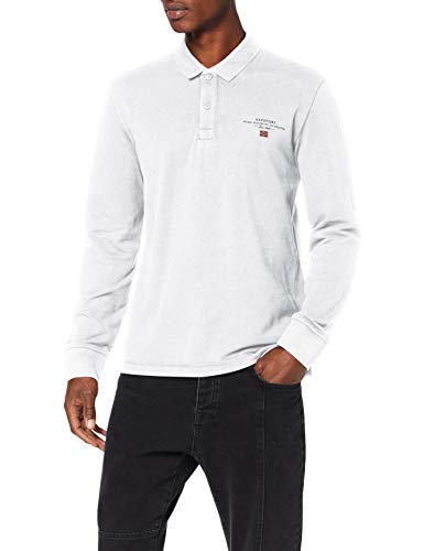 Napapijri EISBERG Polo, Blanco (Bright White 002), M para Hombre