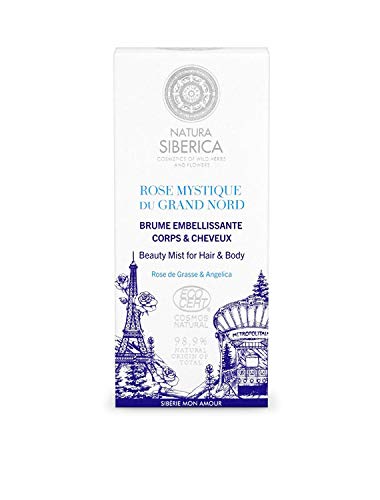 NATURA SIBERICA - Spray hidratante y refrescante con Rosa de Grasse - para todo tipo de pieles y cabellos - Tonificante, regenerador, protector, iluminador - Certificado Ecocert - 99% natural - 125 ml