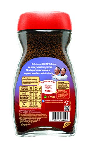 NESCAFÉ Café Vitalissimo Soluble Descafeinado, Bote de cristal, Paquete de 6x200g de Café - Total 1200 g