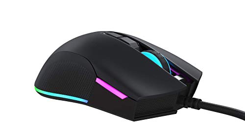 Newskill EOS - Ratón para Gaming RGB (10 perfiles configurables por el Usuario según el Modo de iluminación) Profesional (Sensor óptico 16000 dpi) Color Negro