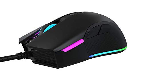 Newskill EOS - Ratón para Gaming RGB (10 perfiles configurables por el Usuario según el Modo de iluminación) Profesional (Sensor óptico 16000 dpi) Color Negro