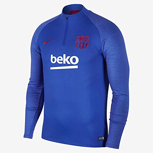 NIKE Dri-FIT FC Barcelona Shirt Men Camiseta de Fútbol de Entrenamiento, Hombre, Azul (Lyon Blue/Lyon Blue/Intense Red/Noble Red), L