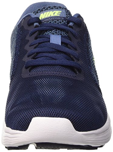 Nike Revolution 3, Zapatillas de Running Hombre, Azul/Verde/Blanco (Ocean Fog/Volt-Obsidian-White), 44 1/2 EU