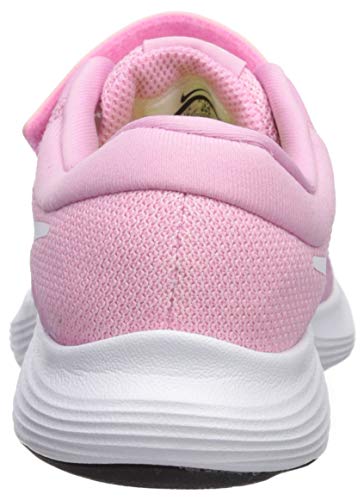 Nike Revolution 4 (PSV), Zapatillas de Atletismo para Niñas, Multicolor (Pink Rise/White/Pink Foam/Black 603), 32 EU