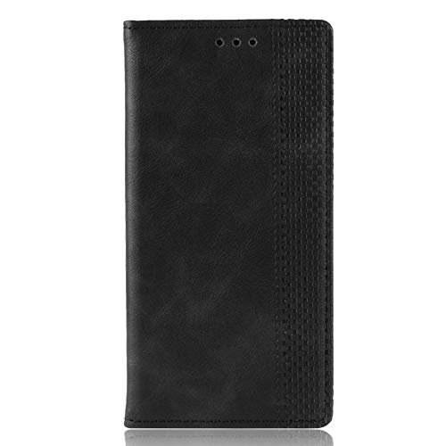 NOKOER Funda para Nubia Red Magic 5G, Nueva Piel de Vaca Leather Carcasas [3 Ranuras para Tarjetas] [Función de Soporte] Protección Todo Incluido Case Cover - Negro