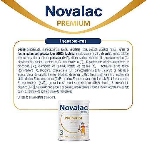 NOVALAC Premium 3 - Preparado lácteo de crecimiento a partir de 1 año. 800G