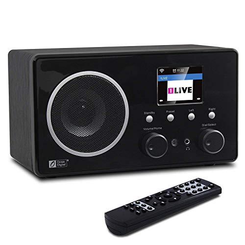 Ocean Digital WR282CD Radio de Internet Dab/Dab + con Bluetooth/FM 2.4 'Pantalla LCD en Color - Negro