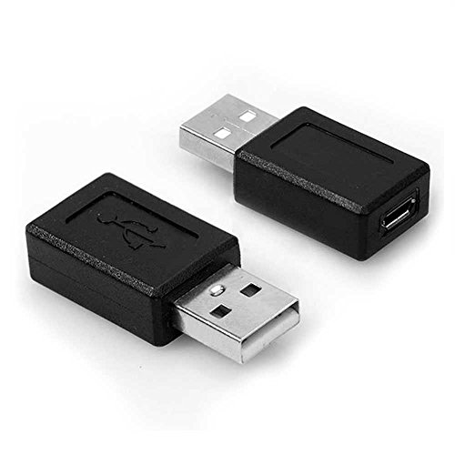 OcioDual Adaptador Convertidor Conversor Micro B 5 Pin Hembra a USB Tipo A 2.0 Macho Negro para Teléfono Smartphone PC Portátil