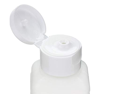 Octopus 5 Botellas de plástico 50 ml, Botellas de plástico de HDPE con Tapones abatibles Blanco, Botellas vacías con Tapa abatible Blanco, Botellas rectangulares con 5 Etiquetas para marcar