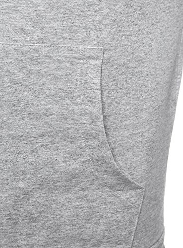 oodji Ultra Hombre Sudadera Básica con Bolsillo, Gris, ES 58-60 / XXL