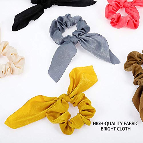 Opopark 16 Piezas de Hair Scrunchies Elastic Hair Ties Elásticas para El Cabello Gomas para el Cabello con Gasa Lazo para el Cabello