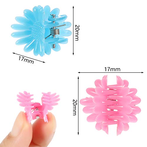 Opopark 200 Piezas Clips de Pelo de Flores,Mini pinzas para el cabello de Flores Lindas Mujeres Niñas Accesorios para el Cabello Pinzas Colorful Hair Claws