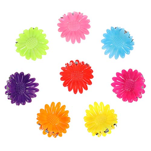 Opopark 200 Piezas Clips de Pelo de Flores,Mini pinzas para el cabello de Flores Lindas Mujeres Niñas Accesorios para el Cabello Pinzas Colorful Hair Claws