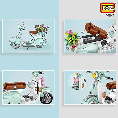 Outletdelocio. LOZ 1117. Kit de construccion miniaturizada. Vespa Scooter. 673 Piezas