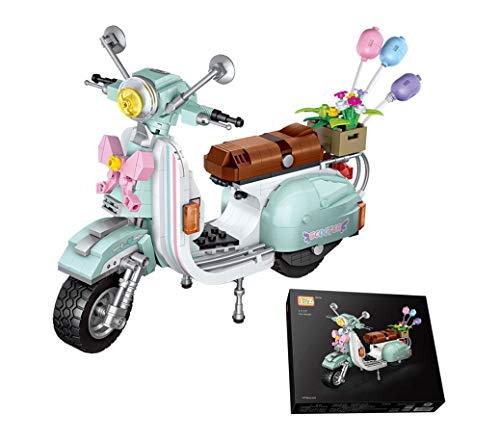 Outletdelocio. LOZ 1117. Kit de construccion miniaturizada. Vespa Scooter. 673 Piezas