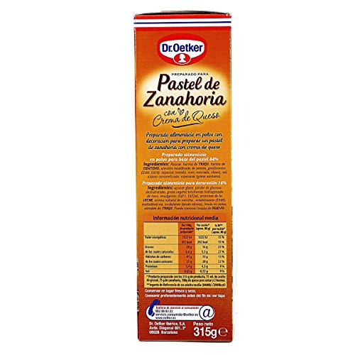 Pastel de zanahoria Dr. Oetker