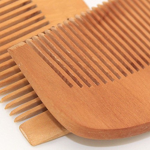 Peine 1 Uds Peine De Madera De Melocotón Natural Dientes Cercanos Masaje De Cabeza Antiestático Barba Cuidado Del Cabello Herramientas De Madera Accesorios De Belleza