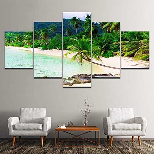 PEJHQY Enmarcado 5 Panel Modular Blue Sky and Beach Print Art Picture Painting sobre Lienzo Decoración Moderna para el hogar para la Sala de Arte,Cuadro en Lienzo Sevilla