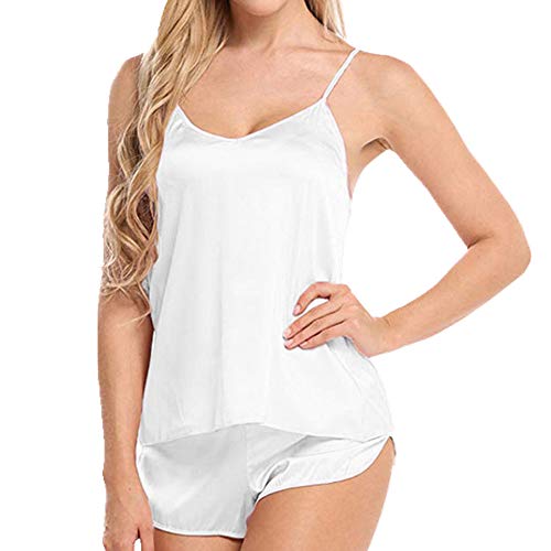 Pijamas sexy para las mujeres Lencería ropa de dormir Satén Seda Babydoll Encaje Up Nightwear Pijamas Conjunto Femenino