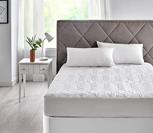 Pikolin Home - Cubre colchón acolchado, antialérgico (antiácaros, bacterias y moho), impermeable, 90x190/200cm-Cama 90 (Todas las medidas)