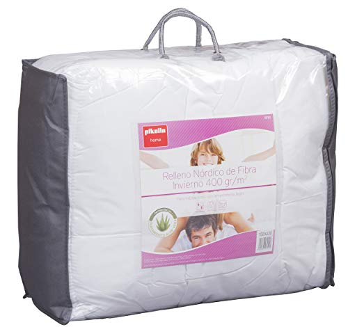 Pikolin Home - Edredón/Relleno nórdico  hipoalergénico de fibra Aloe Vera, invierno, 400gr/m², 180x220cm-Cama 100 (Todas las medidas)