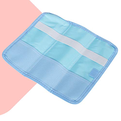 Portalápices La Caja de lápiz Simple Creativo de los Efectos de Pelo, Caja de lápiz del Lienzo, Multifuncional Hombres y Mujeres Bolsa de Lona de la Cremallera de Escritorio (Color : Blue)