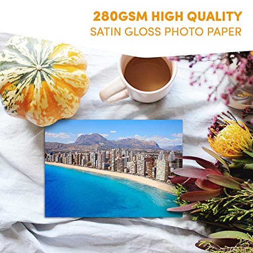 Póster de vinilo de destino A5 – Alicante Benidorm Coastline España Art Print 21 x 14,8 cm, 280 g/m², papel fotográfico satinado brillante #15647