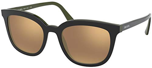 Prada 0PR 03XS Gafas, Top Black/Green, 53 para Mujer