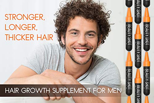 PRO HAIR Bebida líquida tratamiento anticaída- Queratina, Bitoína, Zinc, Vitaminas, Selenio, Aminoácidos | Crecimiento del cabello en hombres y mujeres | Piel, barba, uñas, 20 ampollas de bebida