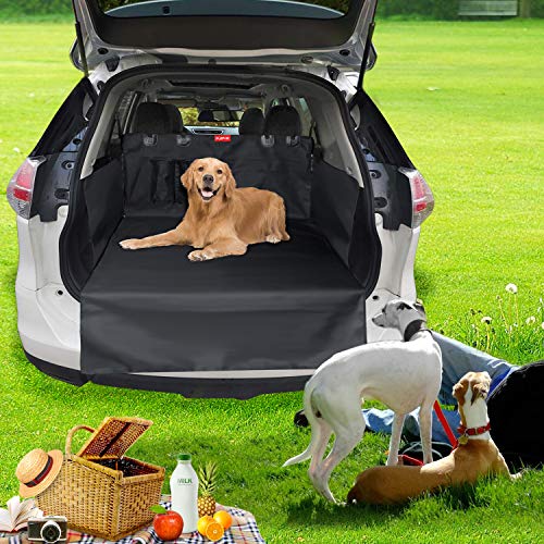 PullPritt Protector Maletero Coche para Perros, Impermeable Antideslizante Protector Funda Maletero Coche Alfombrilla con Protección Lateral para Universal Auto SUV Trucks