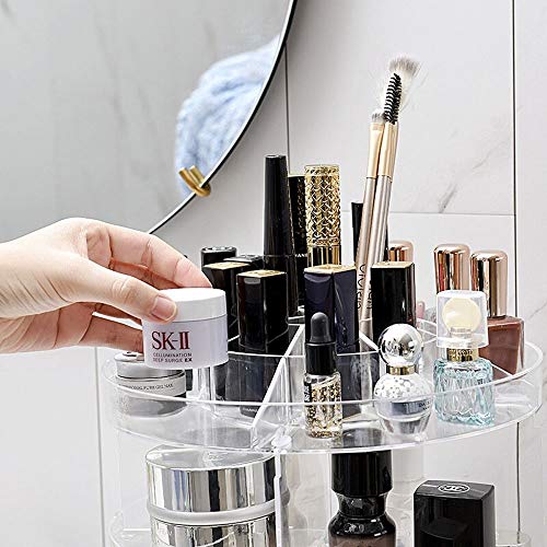 QAZX Maquillaje Organizador ajustable Pantalla cosmética for el cumpleaños o el aniversario Stand actual 5 capas Maquillaje Caja de almacenamiento adapta a barras de labios de pinceles de maquillaje y