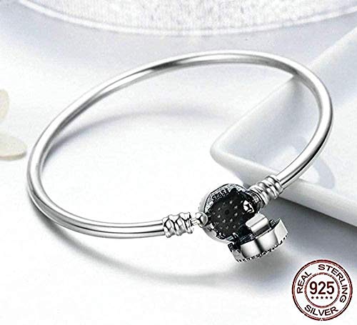 QIEERNN Pulsera Joyería 925 Plata El Ojo De Samsara Brazalete para Mujeres Fit DIY Charm Bracelets Joyería De Moda 19Cm