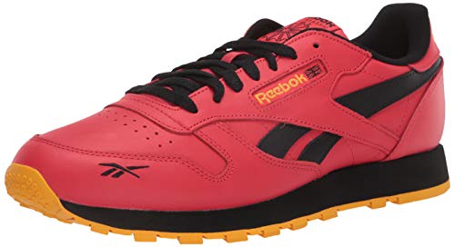 Reebok Classic - Zapatillas de piel para hombre, Rojo (Radiante rojo/negro/dorado), 40 EU