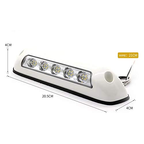 Reflector marina marina halógeno Reflector LED de luz de toldo for Caravana/Camión/RV/marino/Barco/Camping/avenida principal de la lámpara 12V 2.6W Viga de la inundación embarcación marina