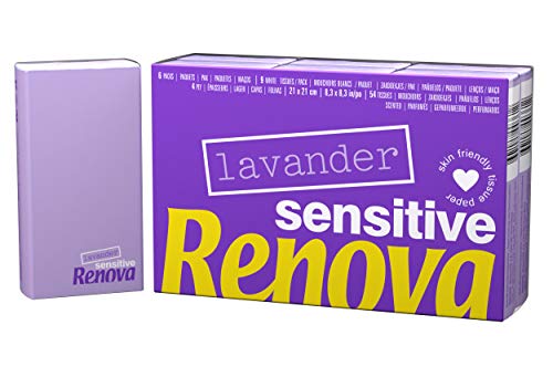 RENOVA Pañuelos de Bolsillo Sensitive Lavanda - 6 Paquetes Perfume Lavanda (200072943)