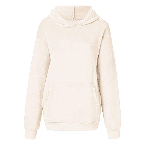 Reooly Liquidación Venta Mujer Sudadera con Capucha 2019 Suelta Tallas Grandes Jersey De Mujer Jersey Otoño Invierno Manga Larga Remata Abrigo Cálido (N-Khaki,XX-Large