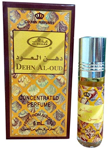 Set de 3 Almizcle Musk DEHN AL OUD Al Rehab 6ML Perfumes de Mujer Perfumes Hombre Attar Perfume Sin Alcohol 100% de Aceite Almizcle Oud Roll on, NOTAS: Oud, Amaderado, Miel, Dulce, Floral