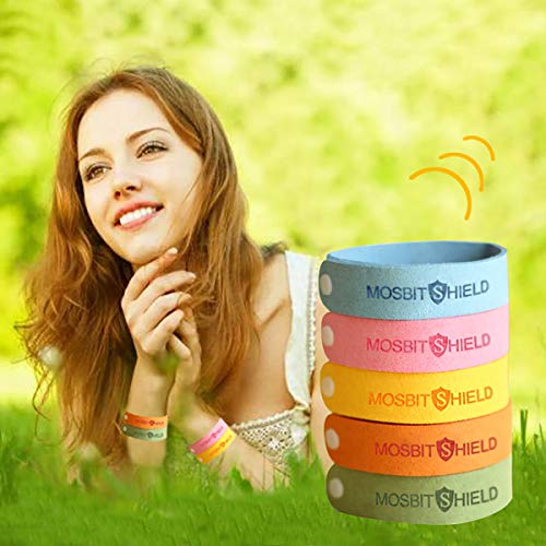 SGDD Pulseras Repelentes 15 Piezas, Mosquitos Pulsera Repelente Pulsera Antimosquitos, Pulseras para Interiores y Exteriores, Extractos de Plantas 100% Naturales para Biños y Adultos