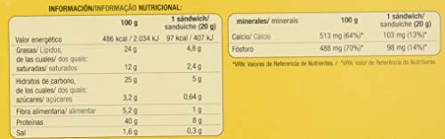 Siken Diet - Sandwich de queso de 20 g. Estuche de 6 unidades. 97 Kcal/sandwich