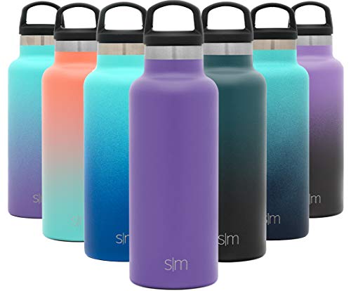 Simple Modern Ascent 500mL Botella de Agua de Acero Inoxidable con Tapa de Asa, Botella Termica con Boca Estrecha, Aislada al Vacío, Doble Pared, Termo sin BPA para Deporte o Viaje, Prueba de Fugas