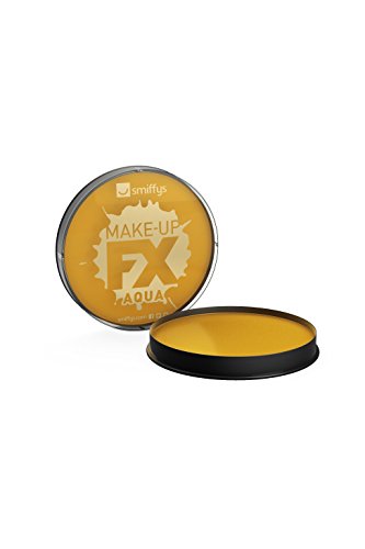 Smiffys Maquillaje FX Smiffy, Aqua Pintura Facial y de Cuerpo, Dorado metálico, 16ml, a Base de Agua