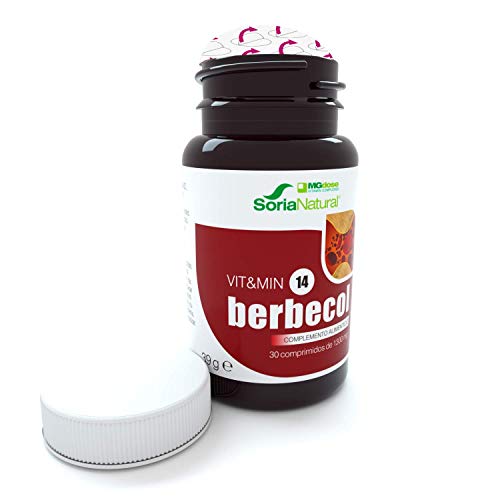 Soria Natural - Berbecol Vit&min 14 - Complemento dietético - 30 comprimidos - Berberina y Levadura de Arroz Rojo