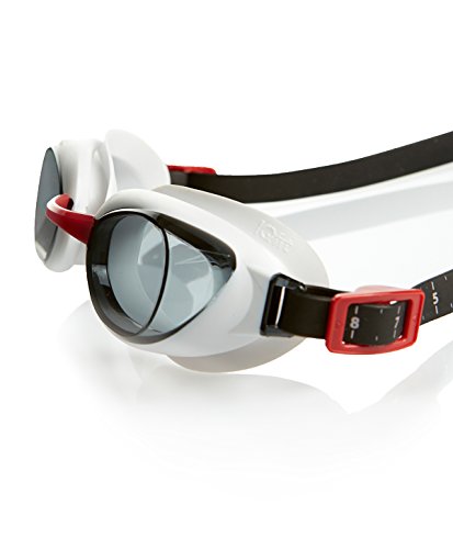 Speedo Aquapure Gafas de Natación, Unisex Adulto, Rojo USA/Humo, Talla Única