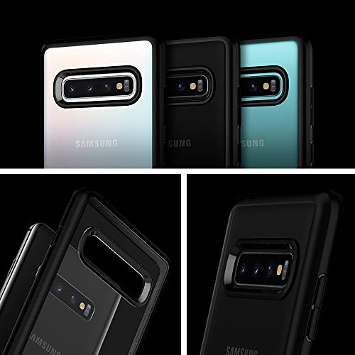 Spigen Compatible con Galaxy S10 Plus /S10+ Ultra Hybrid con Tecnología de cojín de Aire y protección híbrida de la caída - Negro Mate